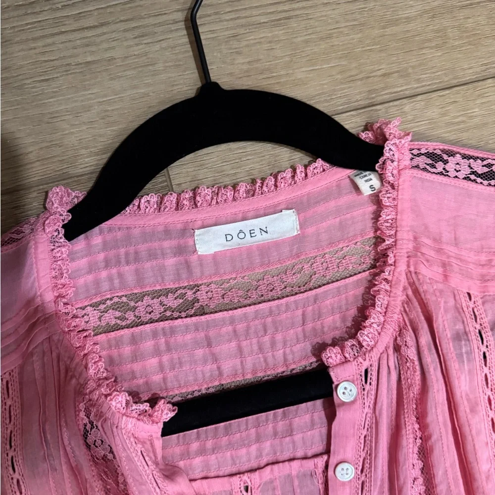 Doen Pink Flutter Sleeve Sundress - Picture 3 of 5